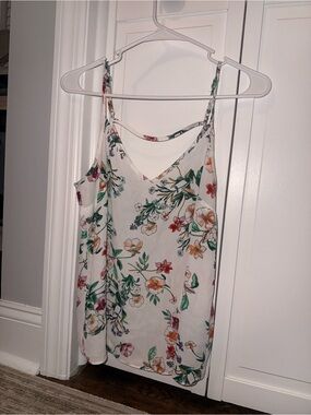 Floral Cream V-Neck Spaghetti Strap Camisole